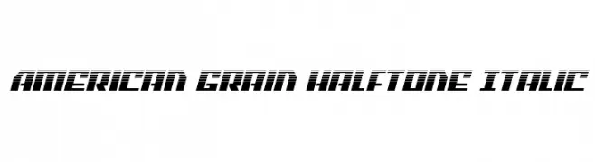American Grain Halftone Italic  免费字体下载