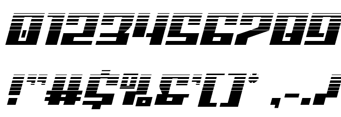 American Grain Halftone Italic Font OTHER CHARS