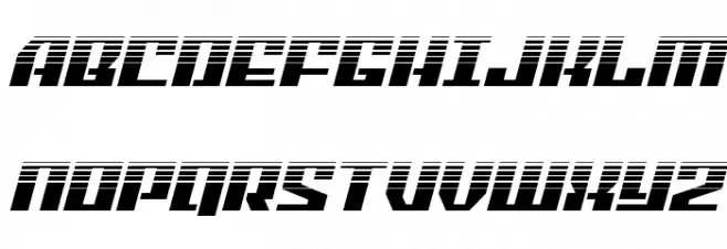 American Grain Halftone Italic Polices MAJUSCULES