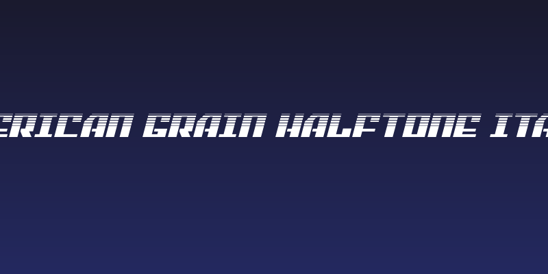 American Grain Halftone Italic Social Header