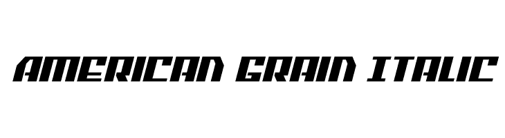 American Grain Italic  免费字体下载