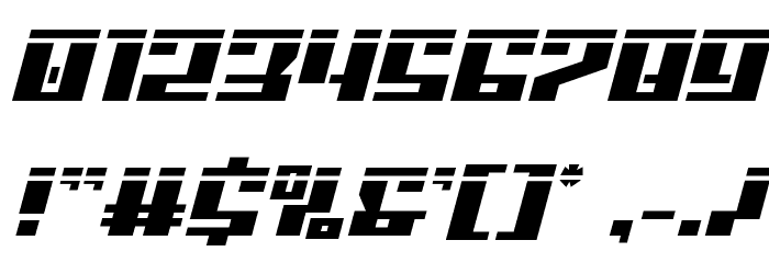American Grain Laser Italic Font OTHER CHARS
