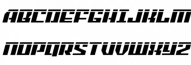 American Grain Laser Italic 字体 大写