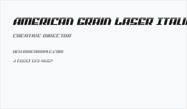 American Grain Laser Italic Business Card