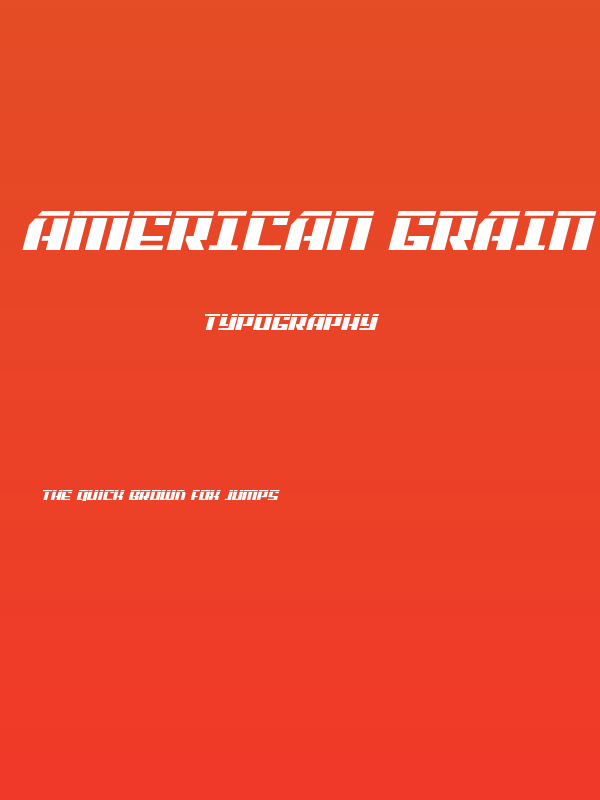 American Grain Laser Italic Poster