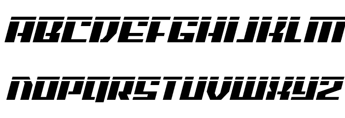 American Grain Laser Italic Font LOWERCASE