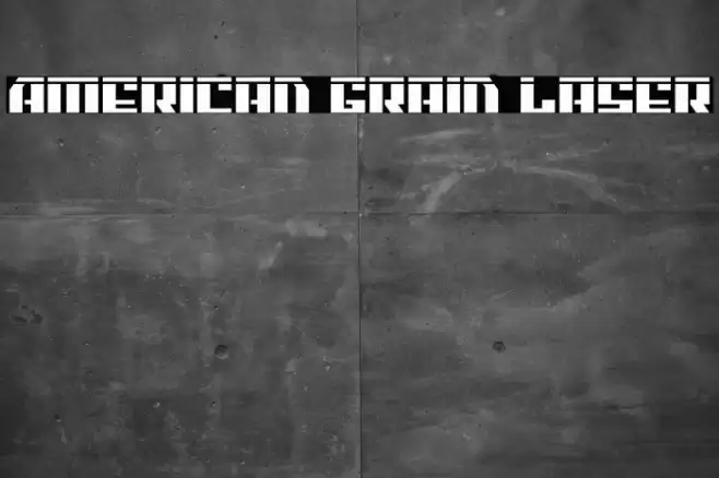 American Grain Laser Font examples