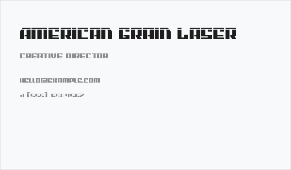 American Grain Laser Business Card