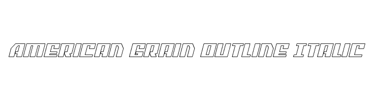 American Grain Outline Italic  नि: शुल्क फ़ॉन्ट्स डाउनलोड