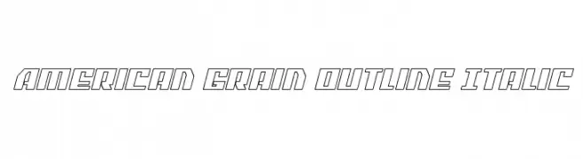 American Grain Outline Italic  免费字体下载