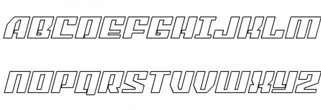 American Grain Outline Italic Polices MAJUSCULES