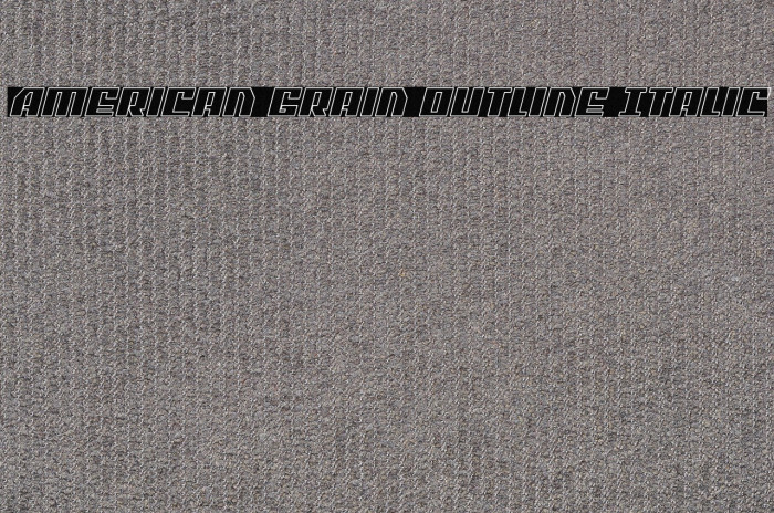 American Grain Outline Italic Example 3
