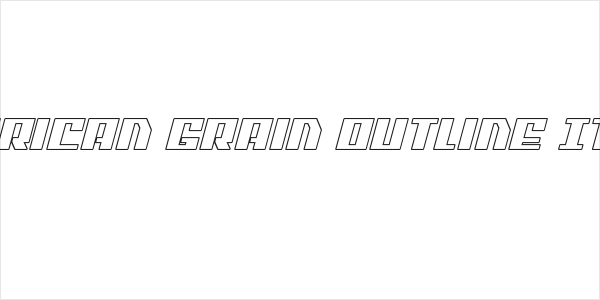 American Grain Outline Italic Logo
