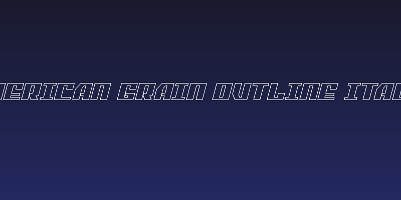 American Grain Outline Italic Social Header