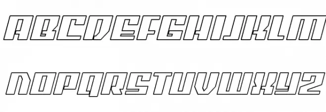 American Grain Outline Italic Caratteri MINUSCOLO