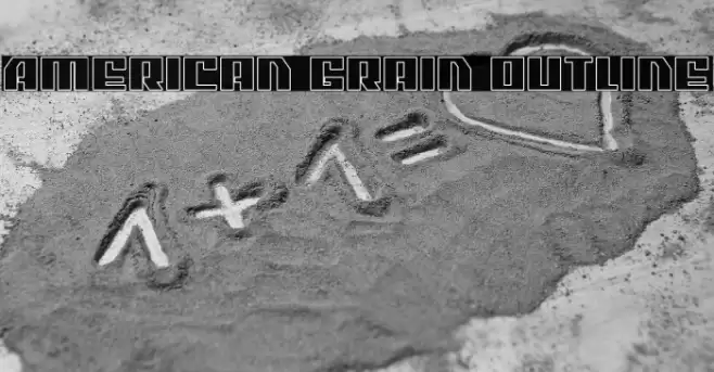American Grain Outline Font examples