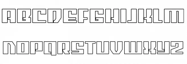 American Grain Outline Font Litere mici