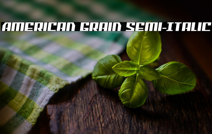 American Grain Semi-Italic Example 2