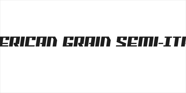 American Grain Semi-Italic Logo