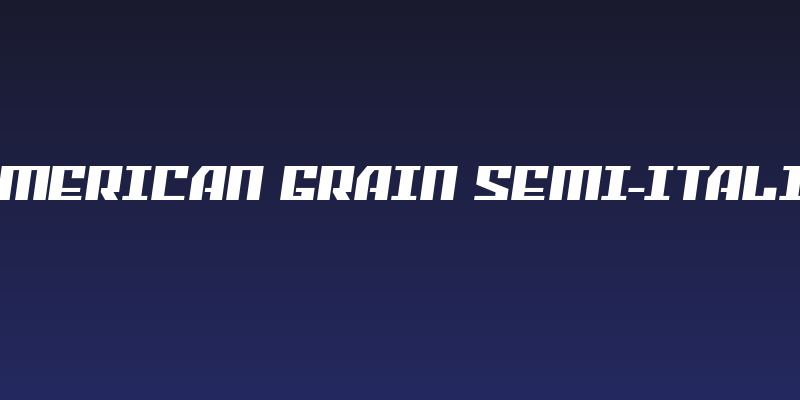 American Grain Semi-Italic Social Header