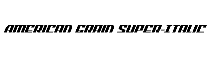 American Grain Super-Italic  les polices de caractères gratuit tlcharger