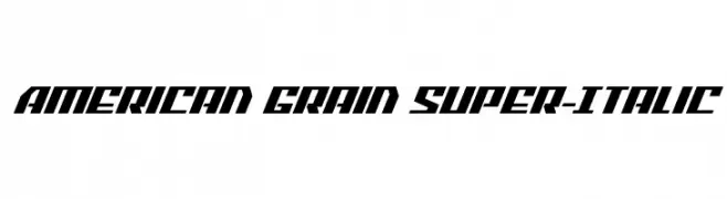 American Grain Super-Italic  font caratteri gratis