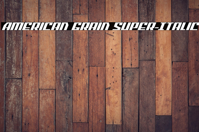 American Grain Super-Italic Example 1