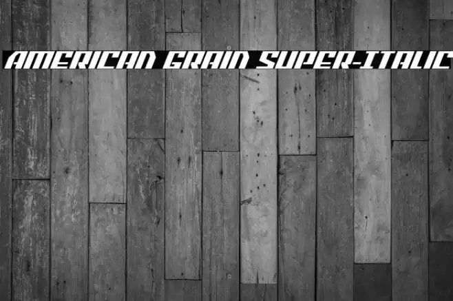 American Grain Super-Italic Font examples