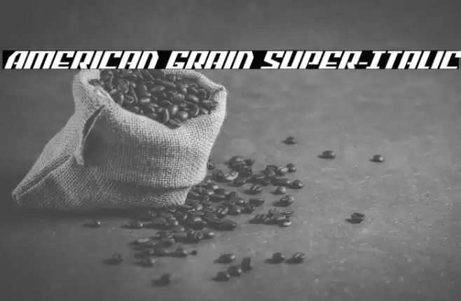 American Grain Super-Italic Font examples