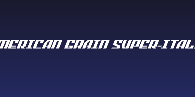 American Grain Super-Italic Social Header