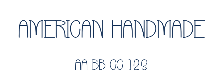 American Handmade Font Preview