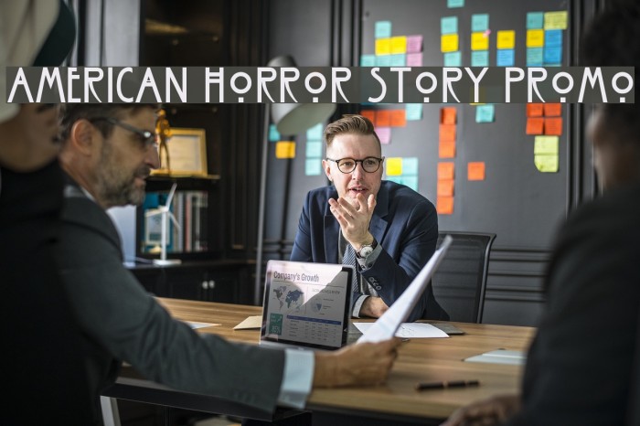 American Horror Story Promo Font examples