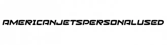 American Jets Personal Used  Descarca Fonturi Gratis