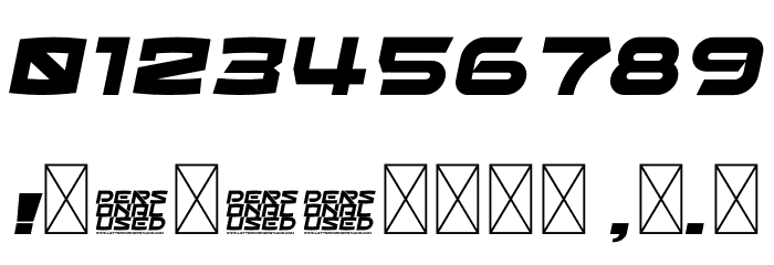 American Jets Personal Used Font OTHER CHARS