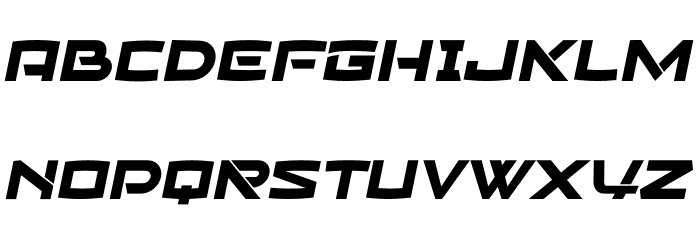 American Jets Personal Used Font LOWERCASE