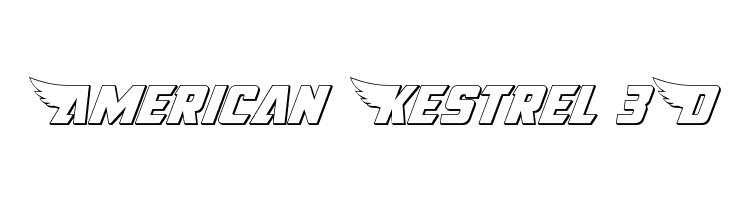 American Kestrel 3D  Free Fonts Download