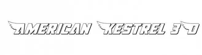 American Kestrel 3D  Free Fonts Download