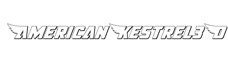 American Kestrel 3D  Frei Schriftart Herunterladen