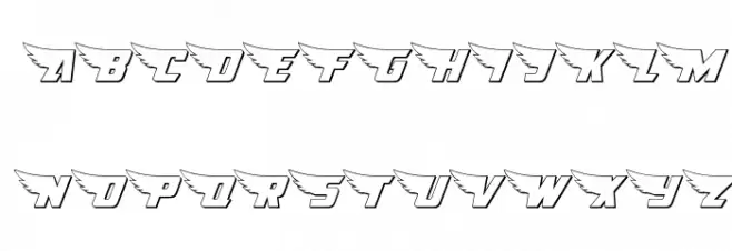 American Kestrel 3D Font Litere mari