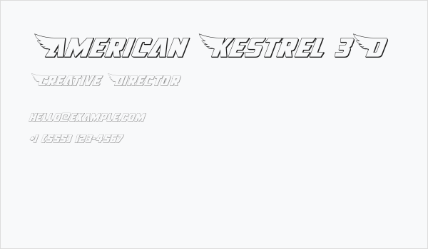 American Kestrel 3D Business Card