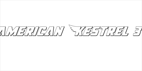 American Kestrel 3D Logo