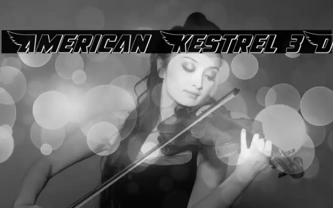 American Kestrel 3D Font examples