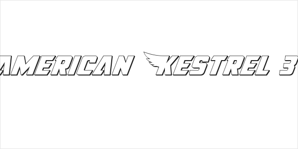 American Kestrel 3D Logo