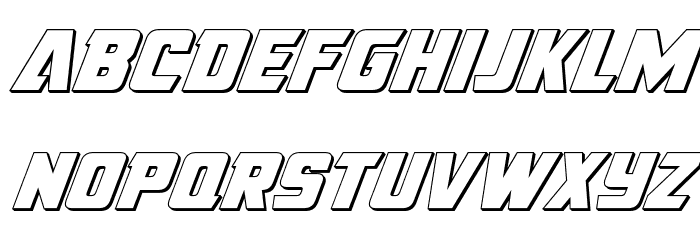 American Kestrel 3D Font LOWERCASE