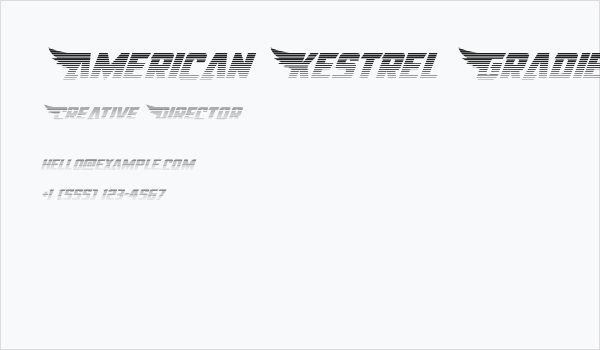 American Kestrel Gradient Business Card