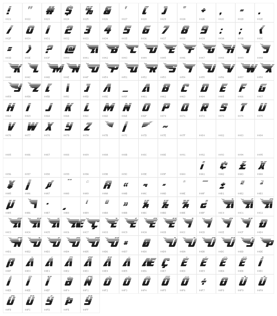 American Kestrel Halftone Character Map