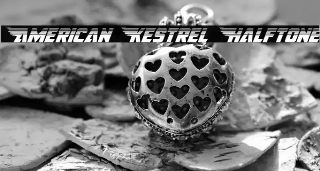 American Kestrel Halftone Font examples