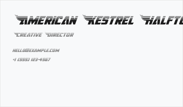 American Kestrel Halftone Business Card