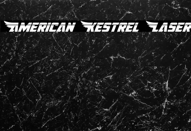 American Kestrel Laser Font examples