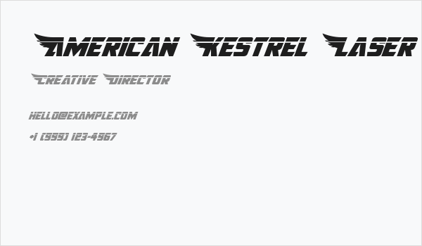 American Kestrel Laser Business Card